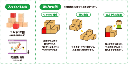 100てんキッズ 知育トイ 立体ずけいキューブ こぐまオリジナル知育教材 こぐま会 幼児教育実践研究所